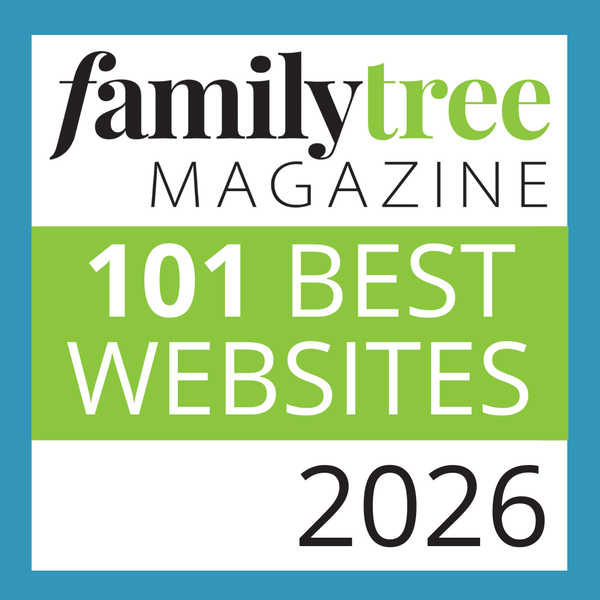 Family Tree Magazine's logo for 101 best websites 2026