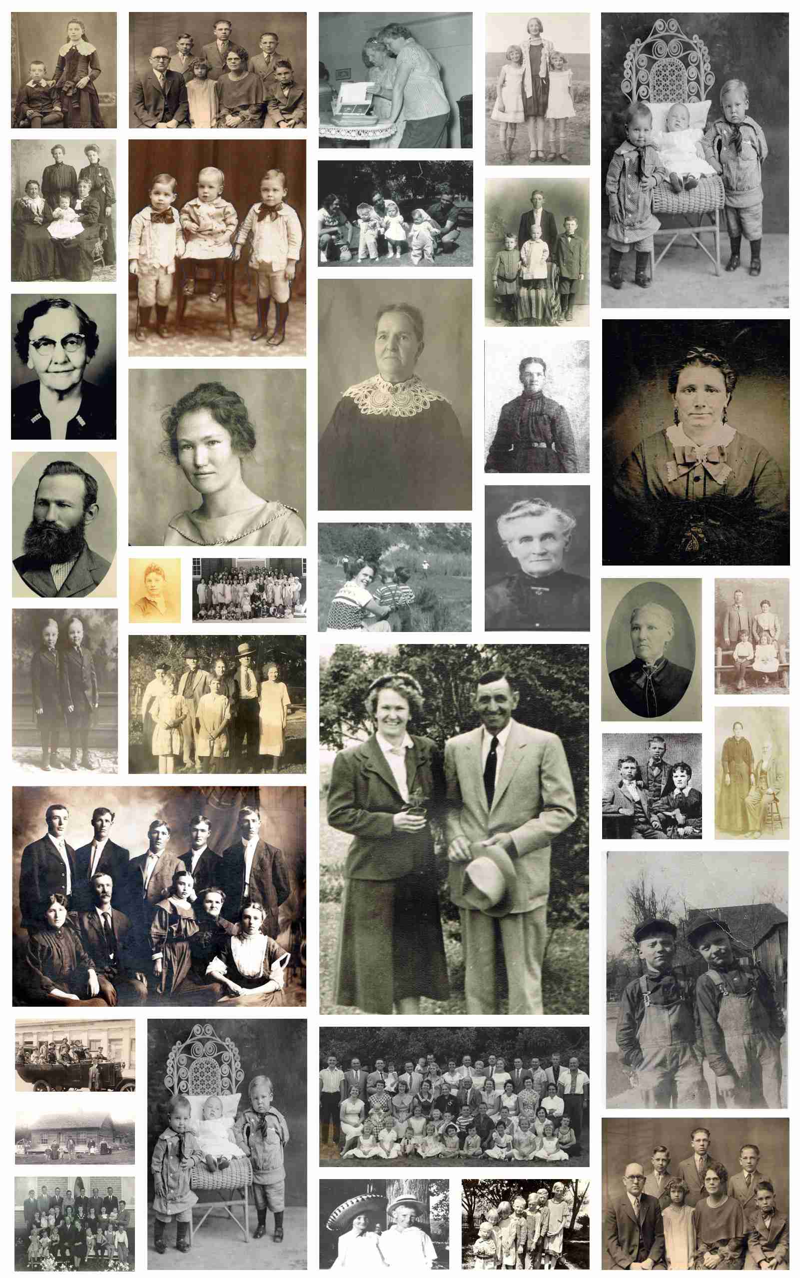 Collage of several ancestors